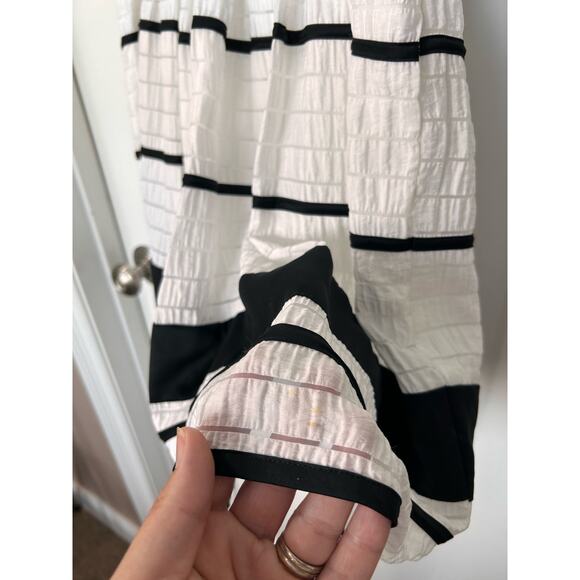 The Limited Women's Striped Strapless Mini Dress Cocktail White Black Size 0 - Picture 5 of 12